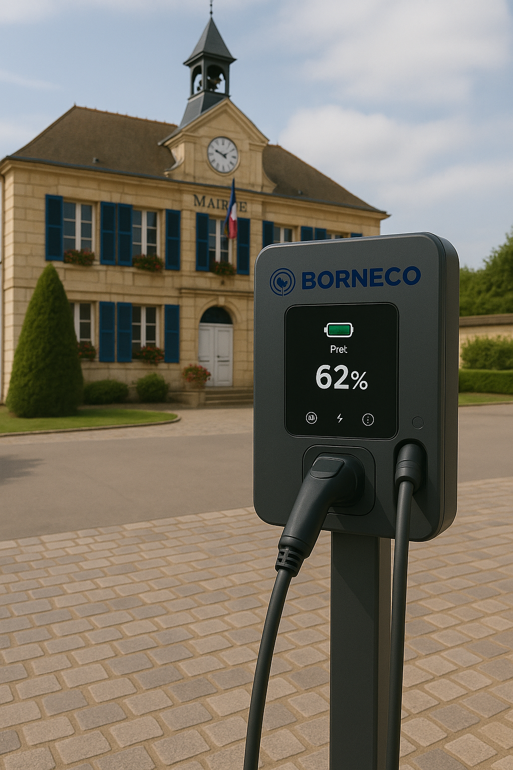 Borne de recharge en ville